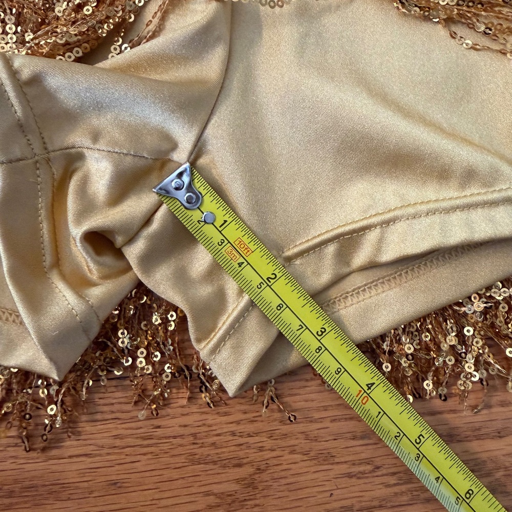 Gold Girl's Glitter Sparkle Dance Flapper Costume - Picture 6 of 10